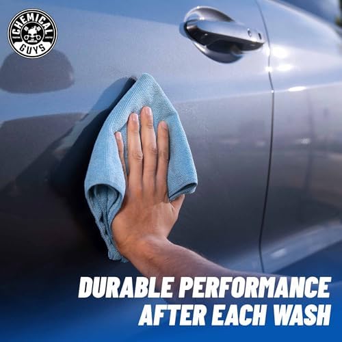Chemical Guys, Workhorse Professional Microfiber Towels, Blue, 16 in, 6 Pk - Image 5