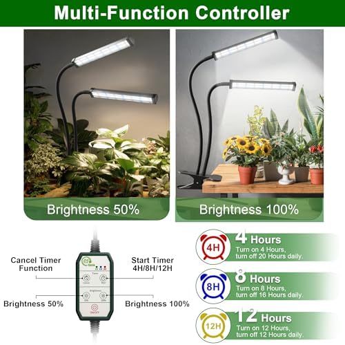 Grow Light 100W 6000K, Super Bright White Desktop Clip Plant Lamp - Image 3