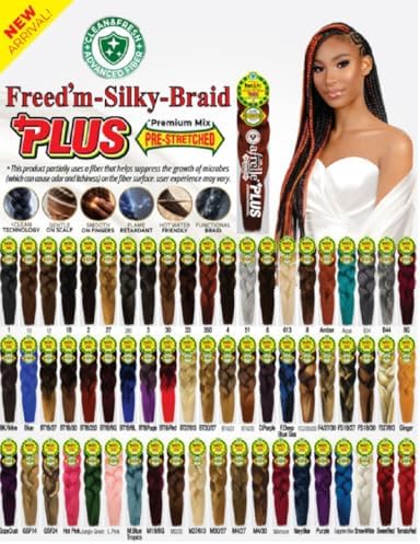 Rast A fri Freed'm Silky Braid 52 Inch Pre-Stretched Braiding Hair | 100% Afrelle Modacrylic Fiber from Kanekalon | Soft Lightweight Hair for Box Braids & Twists, #2 Dark Brown - 5 Pack - Image 4