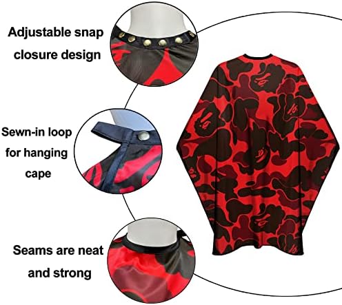Barber Cape for Men Professional Hair Cutting Salon Cape with Snaps Waterproof Hairdressing Styling Cape- 63”× 56” - Image 3