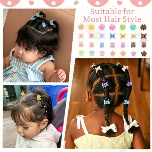 CÉLLOT 112PCS Little Baby Girls Hair Bangs Mini Hair Claw Clip Hair Pins - Image 4