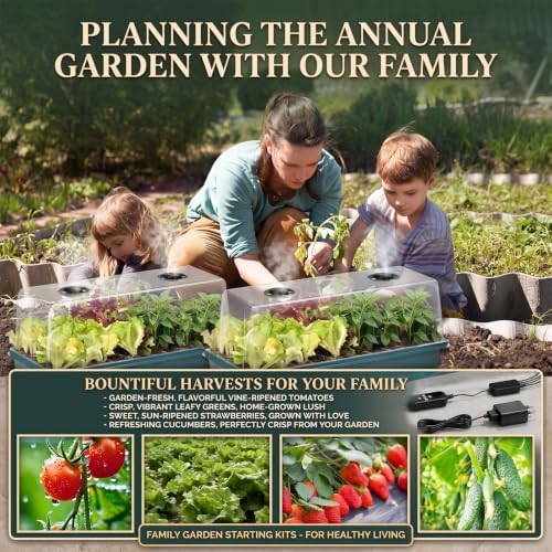2-Pack 60-Cell Seed Starter Tray with Grow Light, 1-24H Timer, PlantaPulse - Image 5