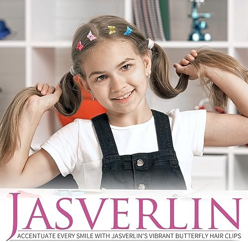 JASVERLIN Butterfly Clips for Women, 90s Mini Cute Hair Clips 50 Pcs - Image 7