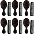 Epakh 12 Hair Brush Comb Set Wet Detangling Mini for Travel, Black by Epakh