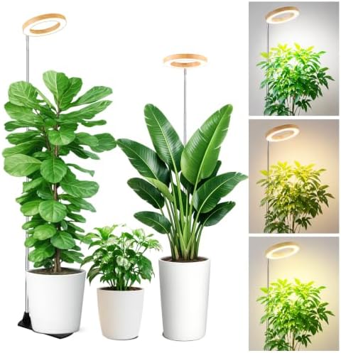 Grow Lights for Indoor Plants, 6.3" Full Spectrum Plant Light with Base by LBW