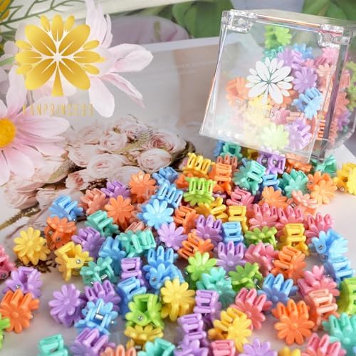 KANPRINCESS 70PCS Mini Claw Clips Small Hair Clips With Fancy Box, Flower and Colorful Designs for Women and Girls Hair Accessories Gift Set (SET3) - Image 6