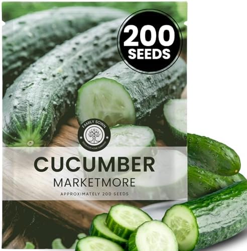 Marketmore Cucumber – 200 Premium Seeds for Planting – Crisp, Disease-Resistant Slicer for the 2026 Season – 6 Gram Pouch by FamilySown