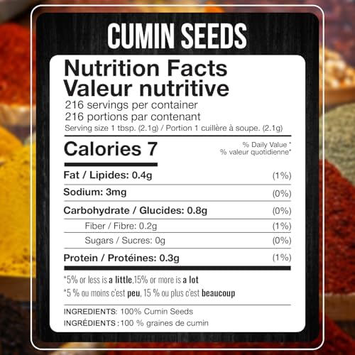 Fresh Finest Whole Cumin Seeds – 16 oz (453g)– 100% Natural, Non-GMO, Kosher,Perfect for Cooking, and Seasoning - Image 2