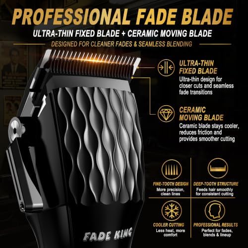 FADEKING® Hair Clippers for Men, Cordless Barber Clipper & Trimmer Set - Image 2