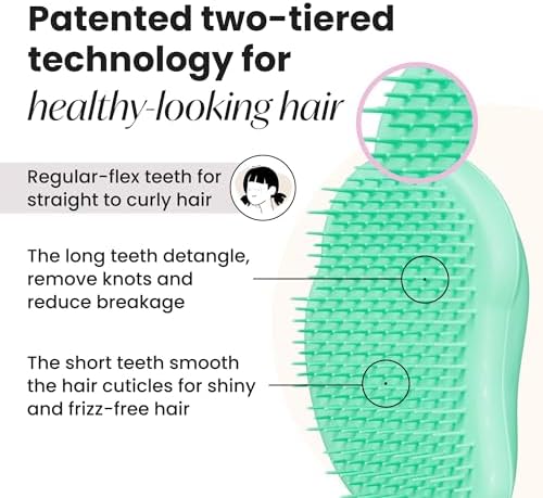Tangle Teezer Original Detangler Mini Hair Brush for Kids, Paradise Green - Image 3