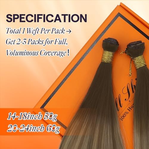 Full Shine Hand Tied Human Hair Extensions 22 Inch 60g - Image 4
