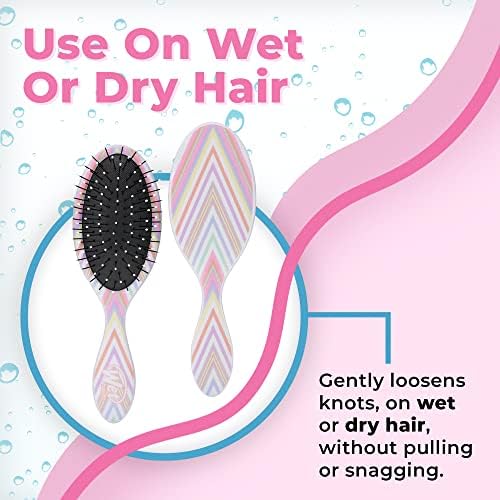 Wet Brush Kids Detangler Hair Brushes - Chevron - Midi Detangling Brush with Ultra-Soft IntelliFlex Bristles Glide Through Tangles with Ease - Pain-Free Comb for All Hair Types - Image 5