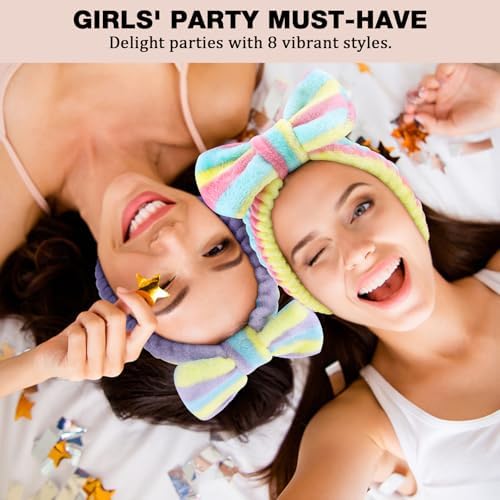 YOOVR 8pcs Spa Headband, Stocking Stuffers for Teen Girls Women (Candy) - Image 4