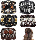 Suptizizkz 5 Pieces Stretchy Magic Hair Comb Adjustable Elastic Comb Hair Clip for Women Girls No Crease Hair Pins Vintage Hair Bun Maker Hair Accessories for Curly Thick Wavy Hair Ponytail, Mixed by Suptizizkz