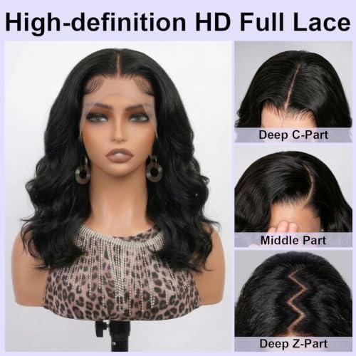 FASHION PLUS Body Wave Full Lace Wigs Human Hair 14 Inch - Image 6