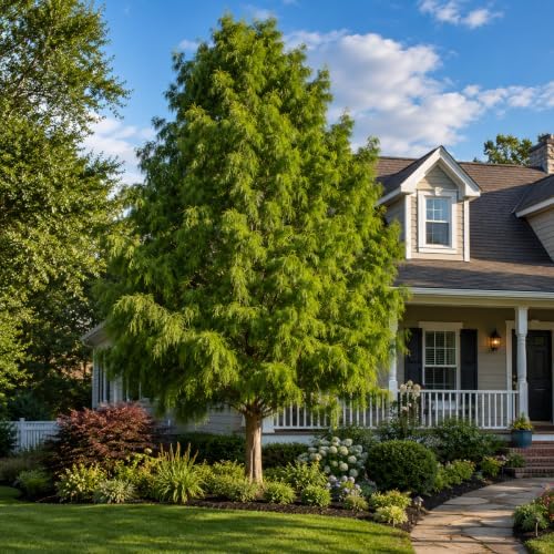 Bald Cypress Taxodium Distichum | 3 Live Plants | Fast Growing Tree, Wetland Tolerant, Deciduous, Ornamental Foliage, Shade Provider, Landscaping Favorite, Fall Color Display - Image 2