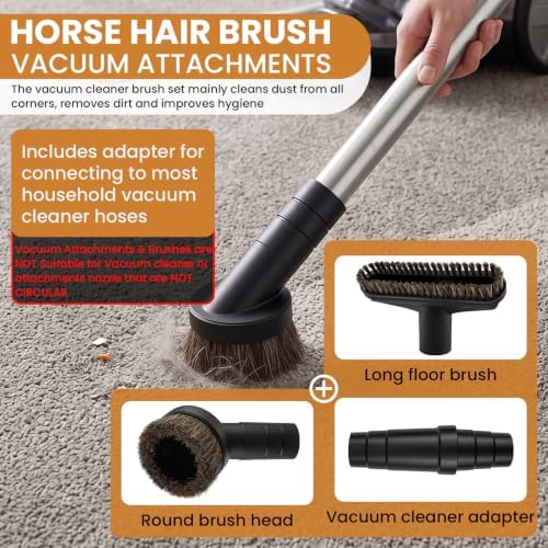 1.5" Horse Hair Duster, 5.9" Floor Brush & Multi-Layer Adapter, 3Pcs - Image 3