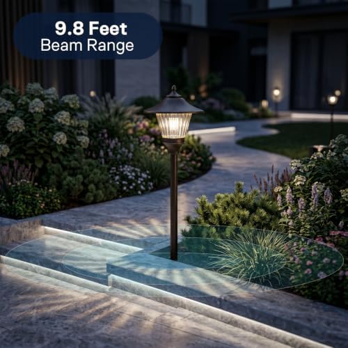 GOODSMANN 2 Pack Low Voltage LED Path Lights 12V AC Bronze Warm White - Image 3