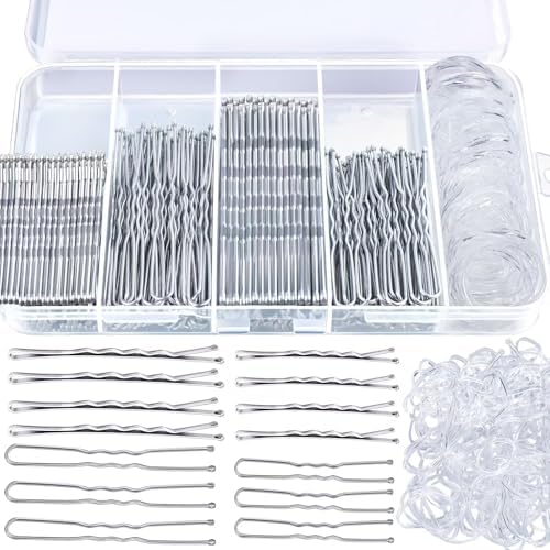 Teenitor 300pcs Silver Bobby Pins Hair Pins Kit Silver Gray Bobby Pins by PERFECTYOURBEAUTY