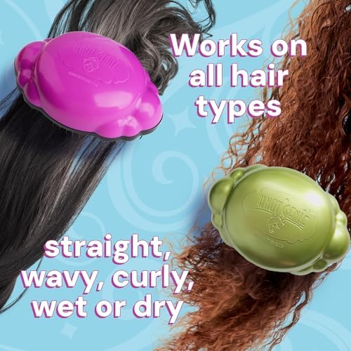 Knot Genie Detangling Hair Brush for Kids (Corally-Q) | Original Full Size | Perfect for Curly Hair, Gently Separate Tangles, Leaves Hair Smooth & Shiny | The Pain Free Knot Detangler - Image 5