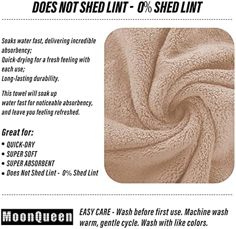 MOONQUEEN 18 Pack Premium Hand Towels - Quick Drying - Microfiber Coral Velvet Highly Absorbent Towels - Multipurpose Use as Hotel, Bathroom, Shower, Spa, Hand Towel 16 x 28 inches (Brown) - Image 4