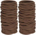 Hair Ties for Thick Hair, 120 Pack No Damage Elastic Hair Bands, Brown Seamless Ponytail Holders for Women Girls Kids, Strong Stretchy No Crease Hair Elastics for Daily Use (4mm) by GOSICUKA