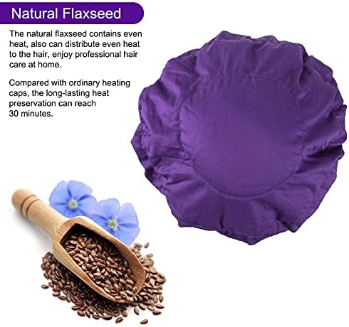 Deep Conditioning Microwavable Heat Cap for Steaming Hair Styling and Treatment, Haircare Therapy (Purple) - Image 2