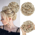 CJL HAIR Large Messy Bun Hair Piece Wavy Curly Scrunchies Synthetic Chignon Ponytail Hair Extensions Thick Updo Hairpieces for Women Sunny Blonde by CJLHAIR