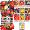 Tomato Seeds | 10 Individual Packs | 2026 Season | Non-GMO | Roma, Brandywine, Cherry & More! | for Planting Indoor & Outdoor | by Family Sown by FamilySown