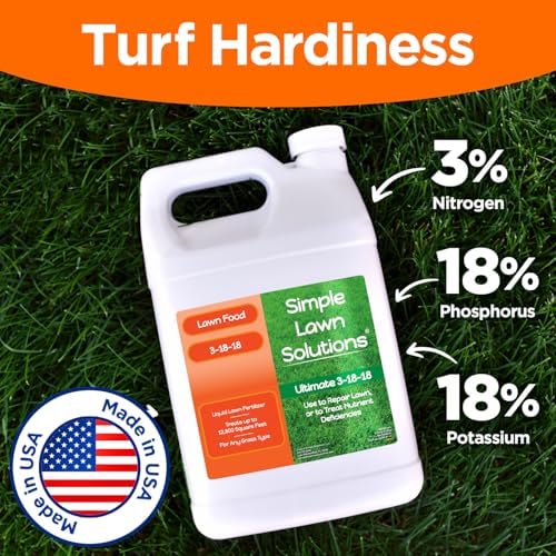 Ultimate 3-18-18 Lawn Food Liquid Fertilizer- Easy to Use Concentrated Spray- Any Grass Type- Summer & Fall - Simple Lawn Solutions- Turf Hardiness & Root Vigor- Phosphorus and Potassium (1 Gallon) - Image 3