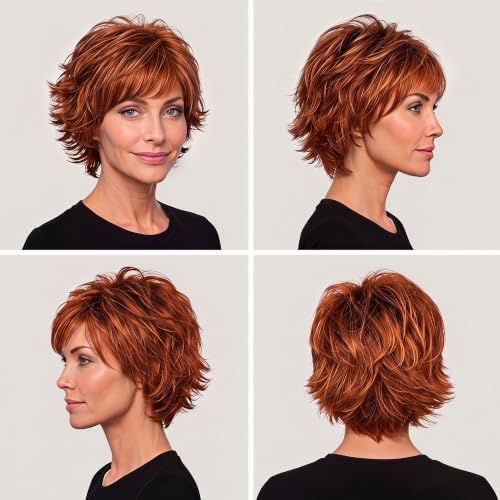 Raquel Welch Women's All-Over-Layers Short Red Wig, VOLTAGE - Image 4