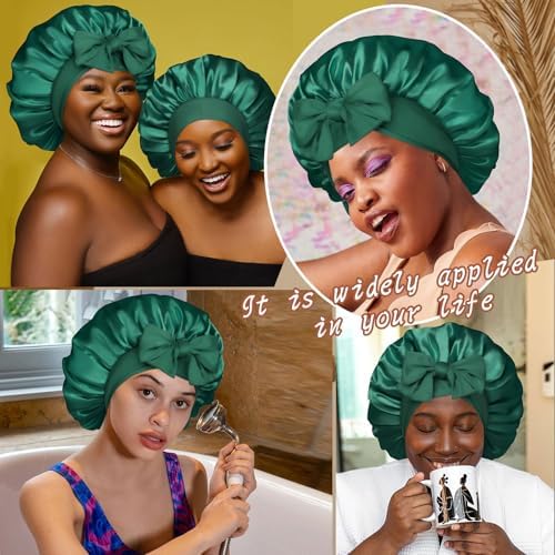 CHLINS Double Layer Satin Bonnet for Sleeping, Hair Bonnet for Curly Hair - Image 7