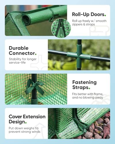 Quictent Mini Greenhouse for Indoor Outdoor, Portable Quick-Setup Tabletop - Image 6