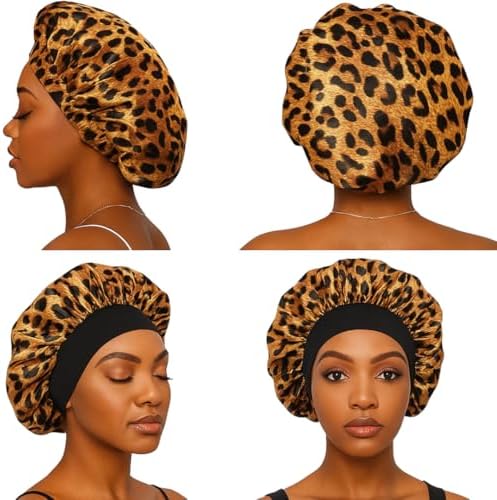 Satin Bonnet – Sleep Bonnet for Women and Men Curly Hair, Braids, and Natural Hairstyles (1pck) - Image 6
