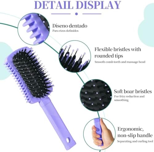 Curl Defining Brush, Volume Curly Hair Brush Products for Effortlessly Detangling Combing and Styling Women's Curls, Waves & Coils, Hair Tools to Reduce Pulling - Image 2