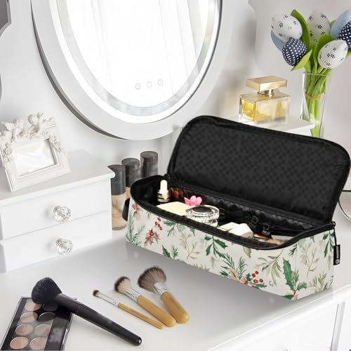 GuoChe Portable Travel Carrying Case and Heat Resistant Mat with Zipper Berries Pattern Traditional Greenery - Image 7