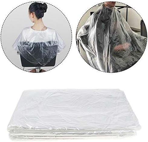 100 Pcs Disposable Hair Salon Capes,51x36 inch Waterproof Shampoo Barber Hair Cutting Cape for Barbershop and Salon Hairdressing,Suit for Kids Adults - Image 7