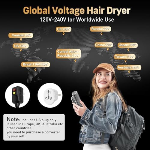 Quico Travel Hair Dryer Dual Voltage 120,000RPM Fast Drying BLDC Blow Dryer - Image 5