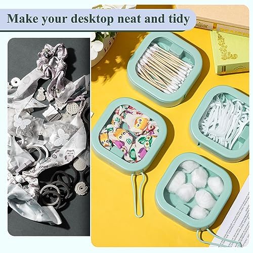 Kathfly 4 Pcs Hair Tie Organizer Travel, Stackable, Green - Image 5