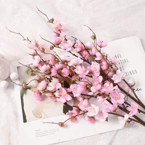 36'' Cherry Blossom Decor, 4 Pcs Long Stem Artificial Flowers for Tall Vase - Image 5