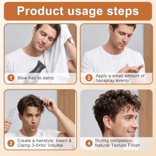 Men's Texture Comb, Wide-Toothed Root Lifter, Non-Slip for Volume Styling - Image 3