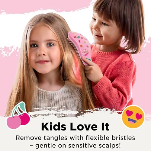 Lily England Kids & Toddler Hair Brush with Stickers, Pink - Image 5