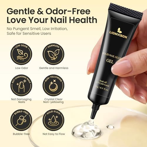 LIONVISON Solid Gel Nail Glue: 28+ Days Long-Lasting for DIY Beginners - Image 5