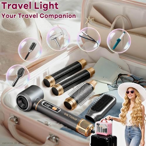Dryhsip 5 in 1 Hair Styler & Wrap Air Curler, Low-Speed Hair Tools - Image 4