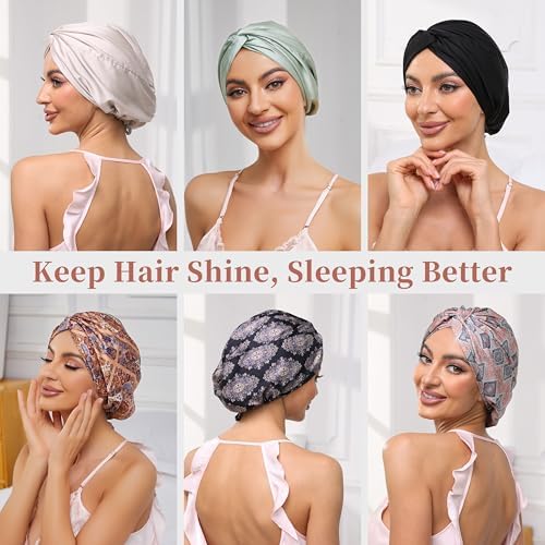Adjustable Silk Bonnet Satin Curly Hair Wrap for Sleeping Women Anti-Frizz - Image 6