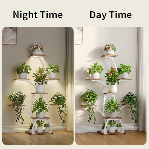 CODACE Plant Stand with Grow Lights - 50" Indoor Plant Shelf - Image 7