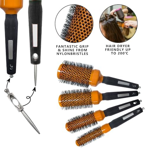 5pcs Round Brushes for Blow Drying&Boar Bristle Detangling Hair Brush - Image 5
