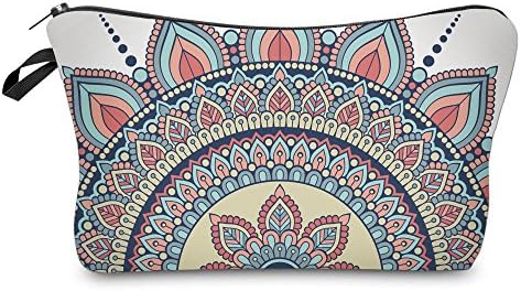 Deanfun Cosmetic Bag for Women, Mandala Flowers Waterproof Makeup Bags Roomy Toiletry Pouch Travel Accessories Gifts (50965) by Deanfun