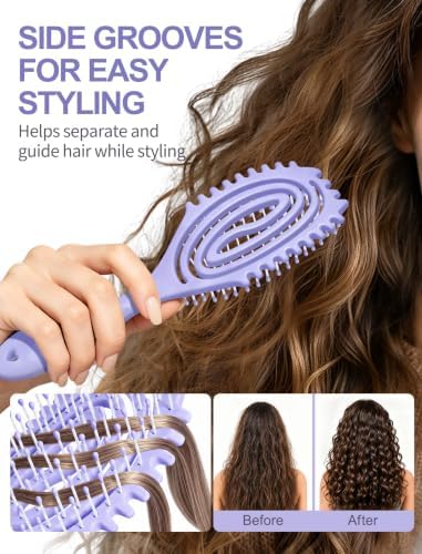 HIPPIH 2 Pack Hair Brush - Wet Dry Detangler Brush, Hair Brushes for Women - Image 4