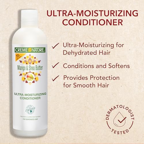 Creme of Nature Conditioner with Mango & Shea Butter, Ultra Moisturizing for Dry Dehydrated Hair, 12 Fl Oz (Pack of 2) - Image 3